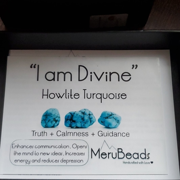 Howlite turquoise Meru meditation beaded necklace - Picture 2 of 7